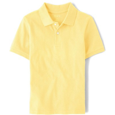 The Children's Place Boys Uniform Short Sleeve Pique Polo - Plus Yellow L(10H-12H) | Target