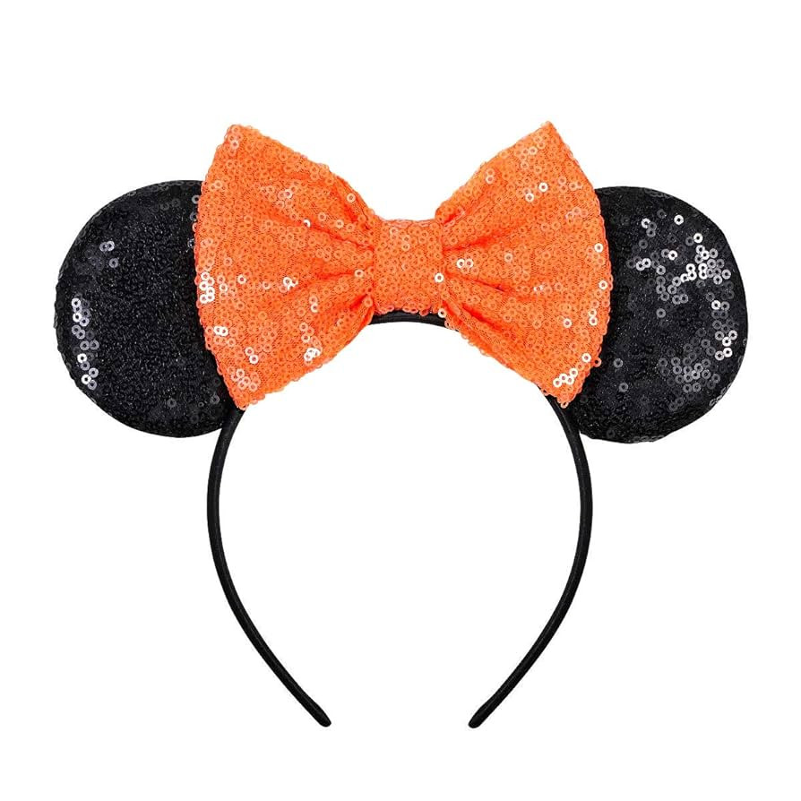 FANYITY Mouse Ears, Sequin Mouse Ears Headband for Girls Women Halloween Birthday Party (Orange B... | Amazon (US)