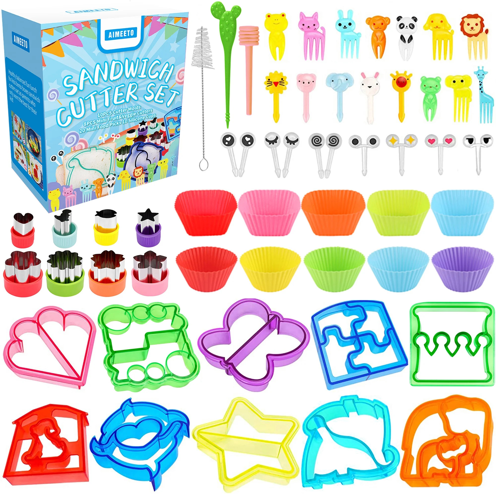 Sandwich Cutter Set - School Lunch Accessories with Sandwich & Fruit Cutters Kitchen & Dining | Walmart (US)
