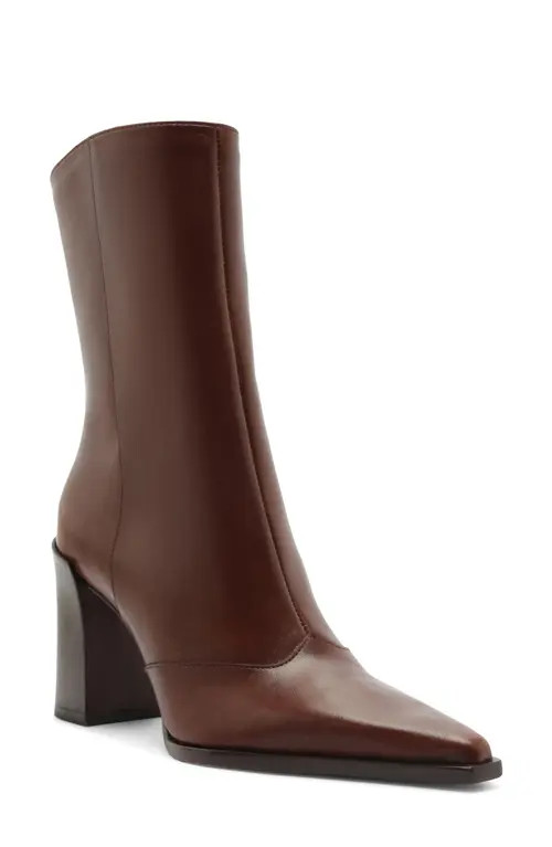 Schutz Raffaela Pointed Toe Bootie in Warm Toffee at Nordstrom, Size 9.5 | Nordstrom