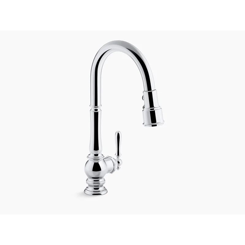 Artifacts Pull Down Single Handle Kitchen Faucet Docknetik and ProMotion™with Accessories | Wayfair North America