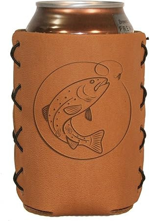 Oowee Genuine Leather Can Holder Sleeve | Fits 12 to 16 Ounce Cans, Great for Soda, Beer and Selt... | Amazon (US)