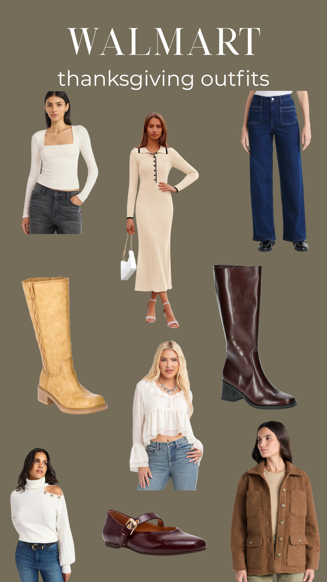 SO many good find from Walmart! Perfect late fall/Thanksgiving looks! 

 #LTKHoliday #LTKSeasonal #LTKFindsUnder50