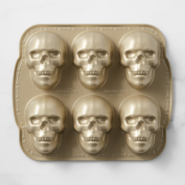 Nordic Ware Nonstick Cast Aluminum Skull Cakelet Pan | Williams-Sonoma