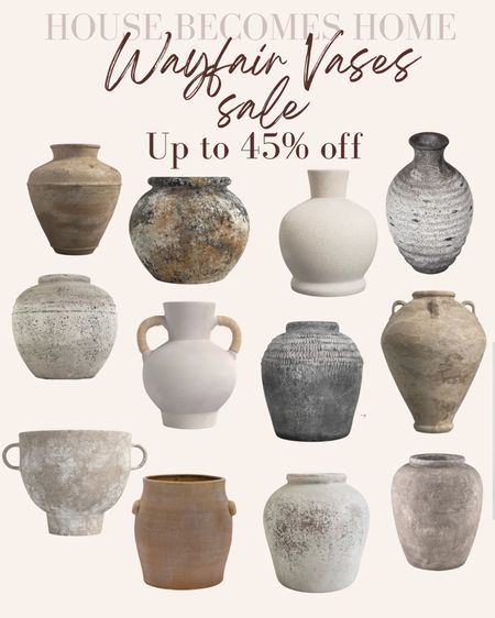 Wayfair Vases on sale! Up to 45% off! 

#LTKSeasonal #LTKhome #LTKsalealert