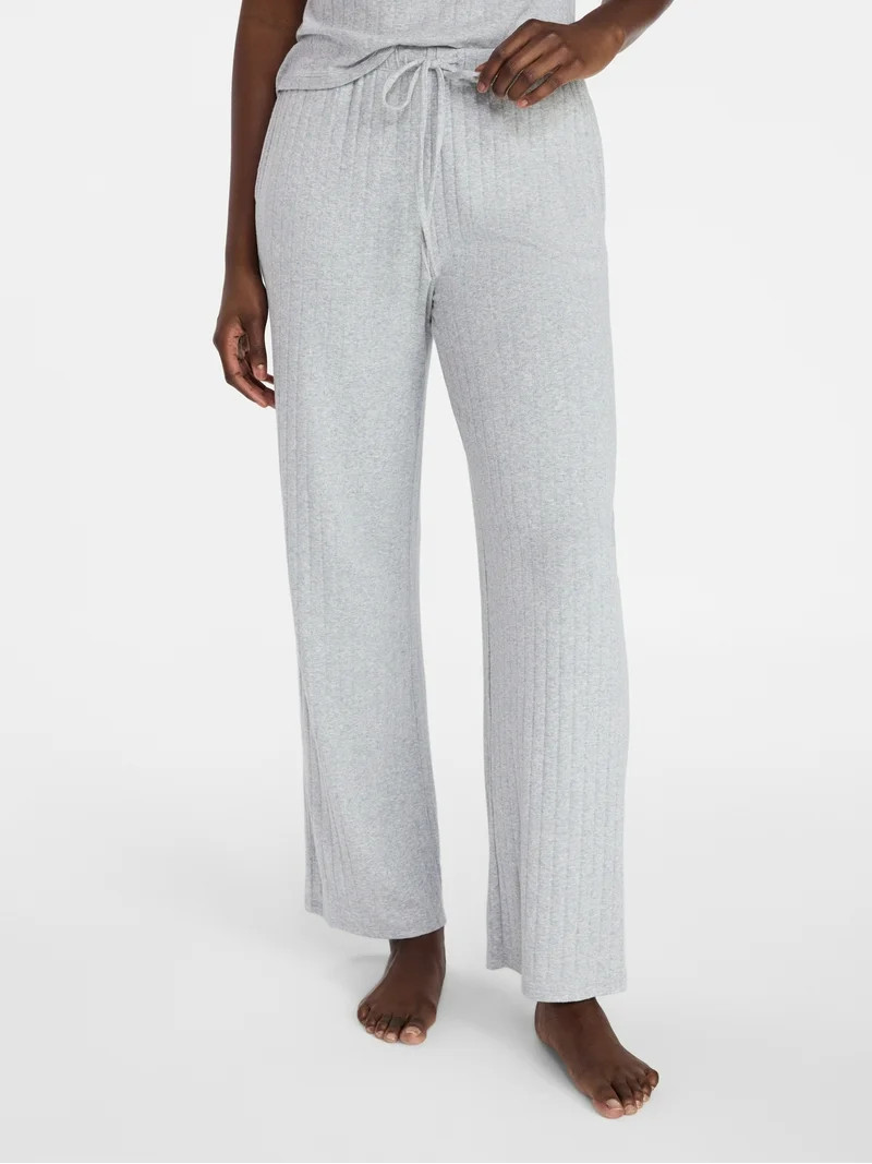 Joyspun Women’s Pointelle Knit Sleepwear Pants, 30'' Inseam, Sizes XS-3X | Walmart (US)