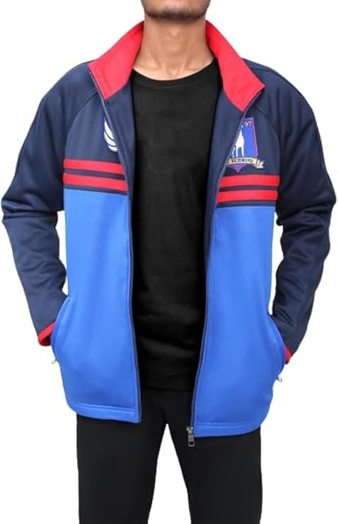 Mens Track Lightweight Football Coach Track Blue Polyester Jacket | Amazon (US)