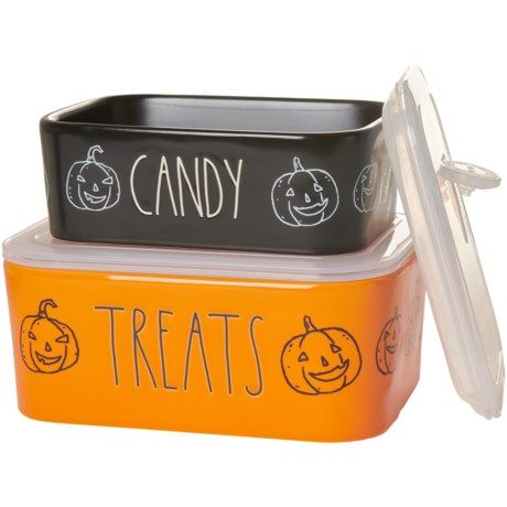 Rae Dunn Candy and Treats Rectangle Storage Set - 2-Piece | Sierra