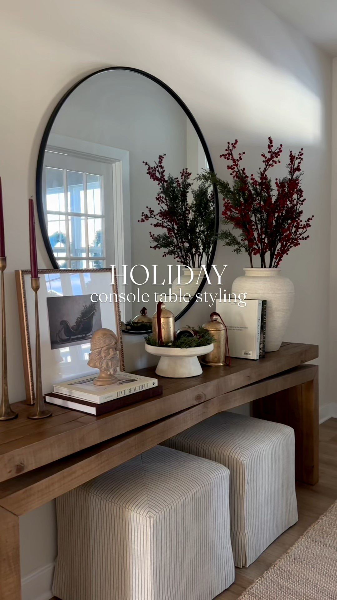 Holiday console table styling. The Santa bust paired with the vintage art print are my favorite here. It brings cozy and nostalgic Christmas vibes. 







#christmasdecor #holidaydecor #nostalgicchristmas #nostalgicvibes #holidaystyle #consoletable #cozychristmas 

#LTKHoliday #LTKSeasonal #LTKHome