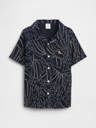 babyGap Brannan Bear Linen-Blend Vacay Shirt | Gap Factory