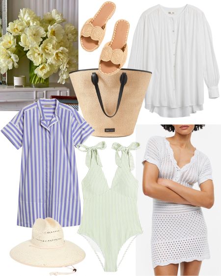 Spring mood board! Give me all the pastel greens, blues and raffia. 

Resort wear, vacation outfits, beach outfits, spring break, straw tote, raffia sandals, one piece, crochet dress 

#LTKswim #LTKtravel #LTKSeasonal