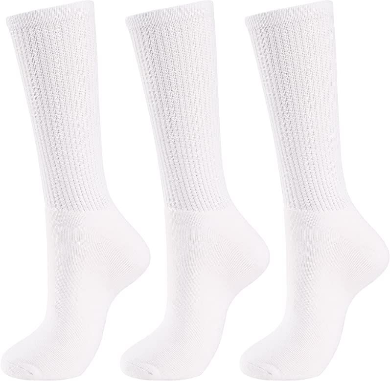 LIMPIDEE Womens Socks,Mid Calf Socks for Women 6 Pairs,Lightweight Breathable Cotton Crew Socks, Lon | Amazon (US)