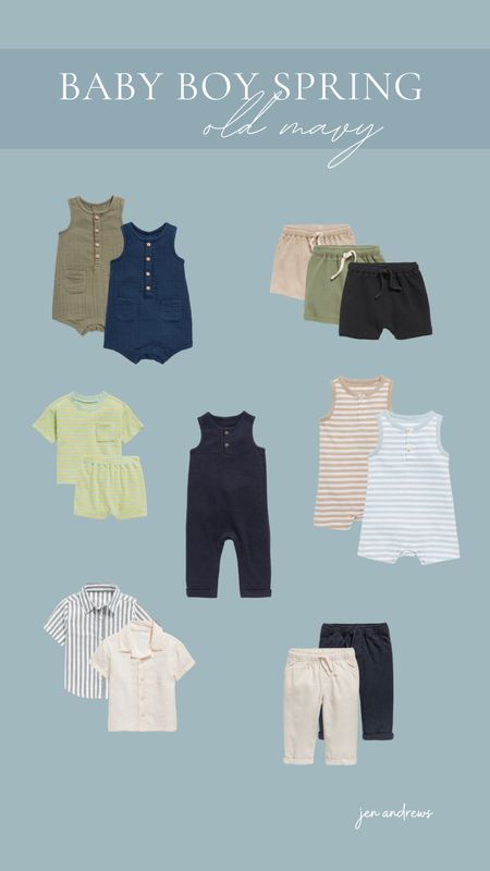 New Old Navy spring for boys! Love all the neutrals and baby rompers 🥹 

#LTKbaby #LTKSpringSale #LTKkids
