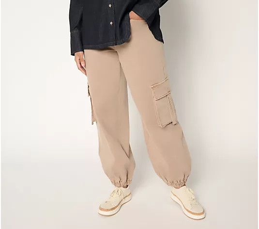 Peace Love World Black Label Regular Cargo Denim Ankle Jeans - QVC.com | QVC