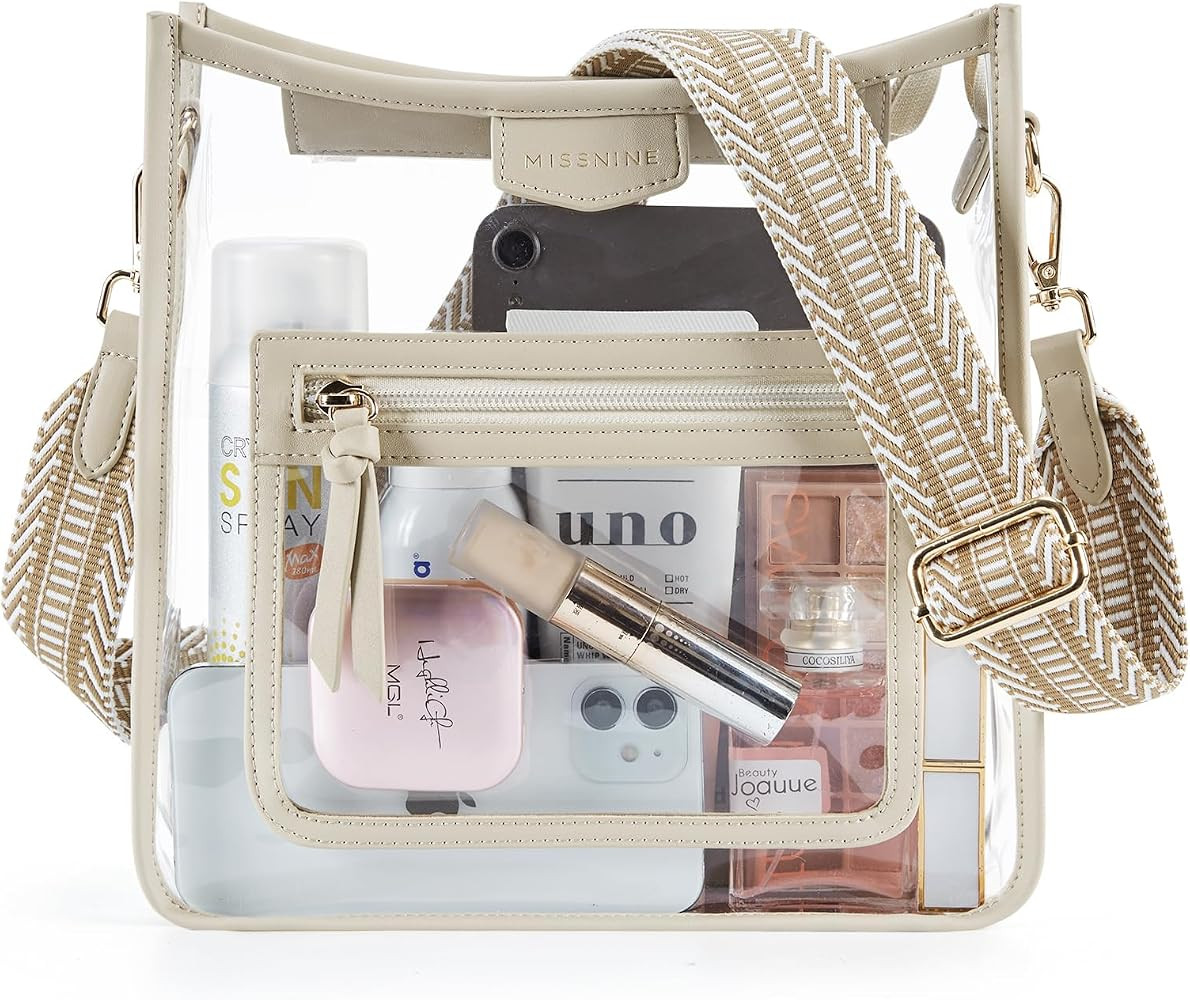 Missnine Clear Crossbody Bags for Women Stadium Approved Clear Purse for Concert Transparent Plas... | Amazon (US)