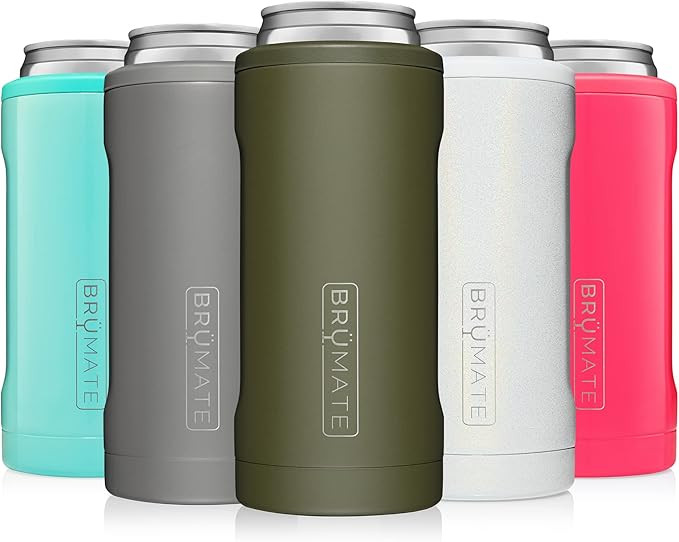 BrüMate Hopsulator Slim Can Cooler Insulated for 12oz Slim Cans | Skinny Can Coozie Insulated St... | Amazon (US)