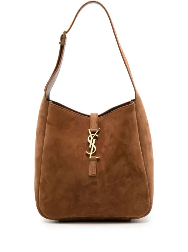 Saint Laurent Small Le 5 á 7 Suede Shoulder Bag | Brown | FARFETCH CA | Farfetch Global