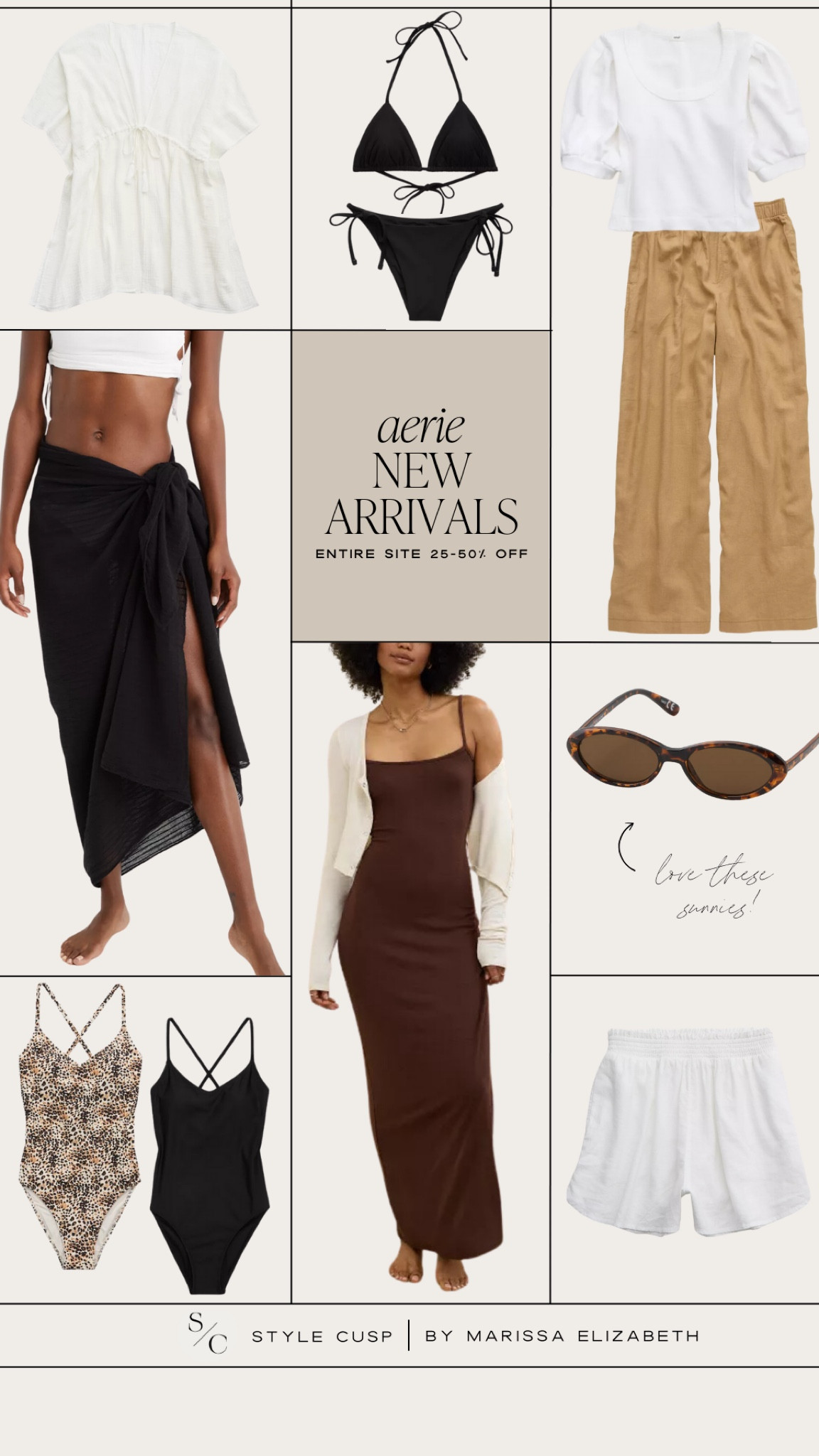 Aerie New Arrivals | 25-50% off sitewide! Swimsuits & coverups for your vacay! 🌞 

Resort wear sale, vacation sale, gift for her, swim style, swim coverup, travel style, neutral style   

#LTKSaleAlert #LTKStyleTip

#LTKTravel #LTKSwim
