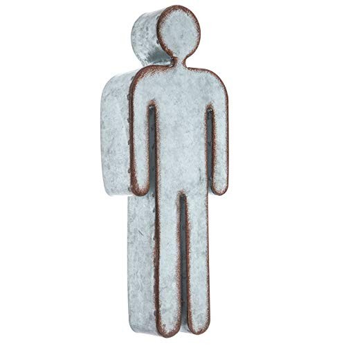 Man Galvanized Metal Wall Decor Restaurant Male Bathroom Sign | Amazon (US)