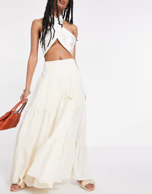 ASOS DESIGN cheesecloth layered maxi skirt | ASOS (Global)