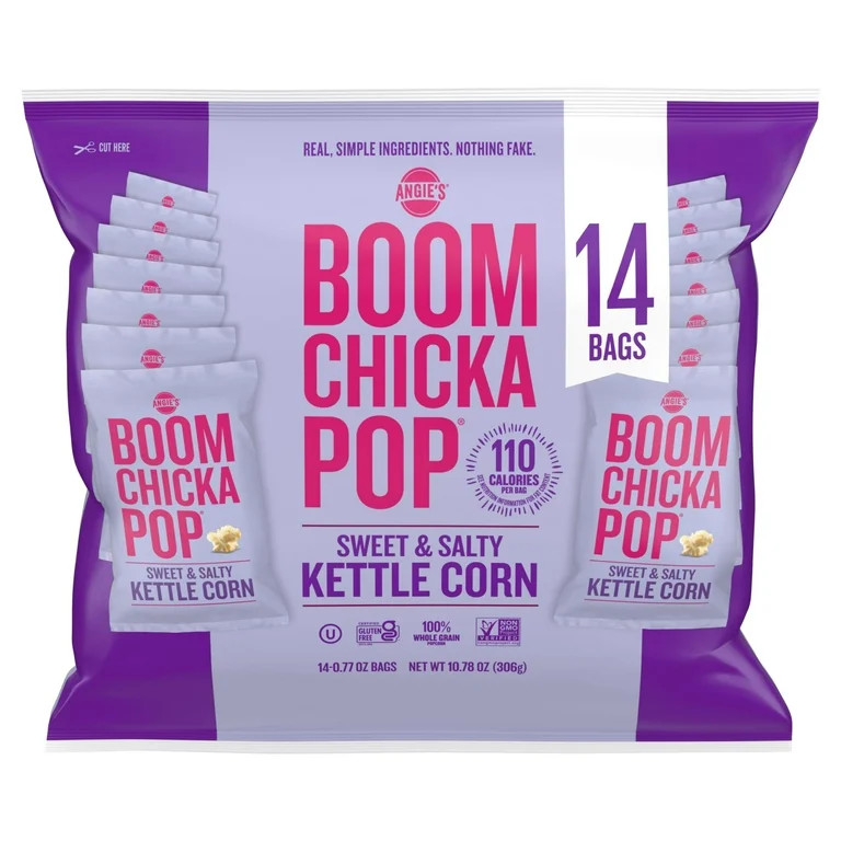 Angie's BOOMCHICKAPOP Sweet & Salty Kettle Corn Popcorn 14ct Multi-Pack, (14) .77 oz Individual B... | Walmart (US)