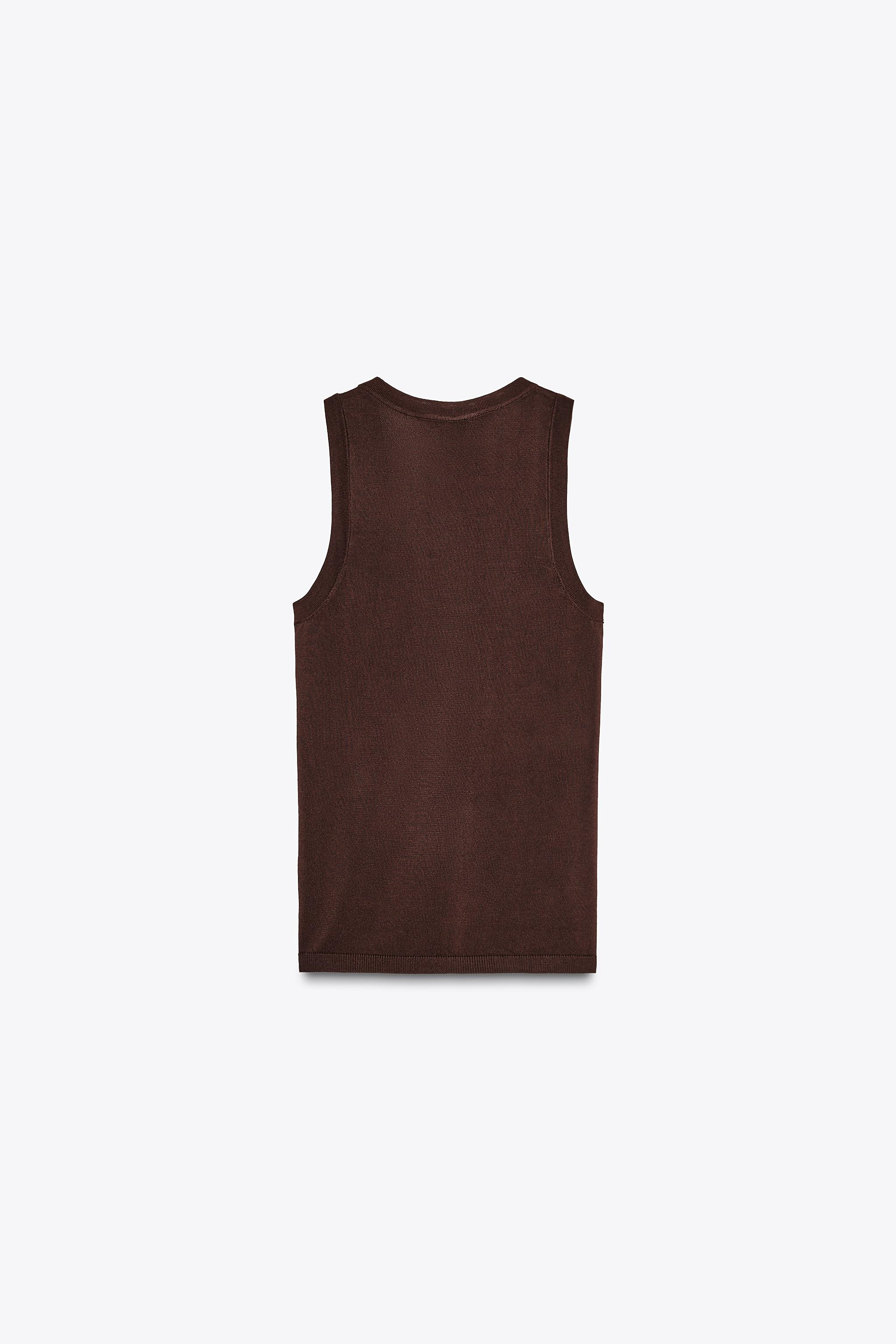 BASIC PLAIN KNIT TOP | Zara UK