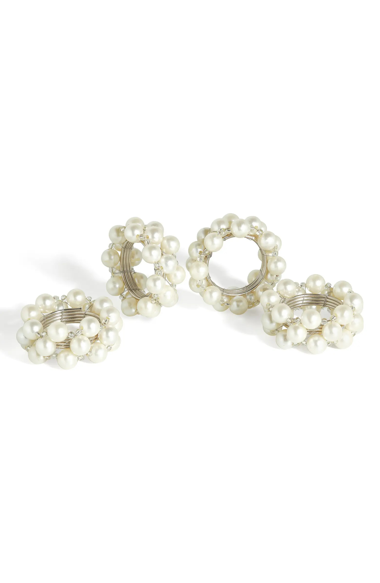 Tiramisu Faux Pearl Elegance Set of 4 Napkin Rings | Nordstromrack | Nordstrom Rack