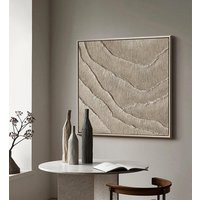 Abstract Beige Texture Painting, Original Wabi Sabi Canvas Wall Art, Large Handmade Artwork | Etsy (US)