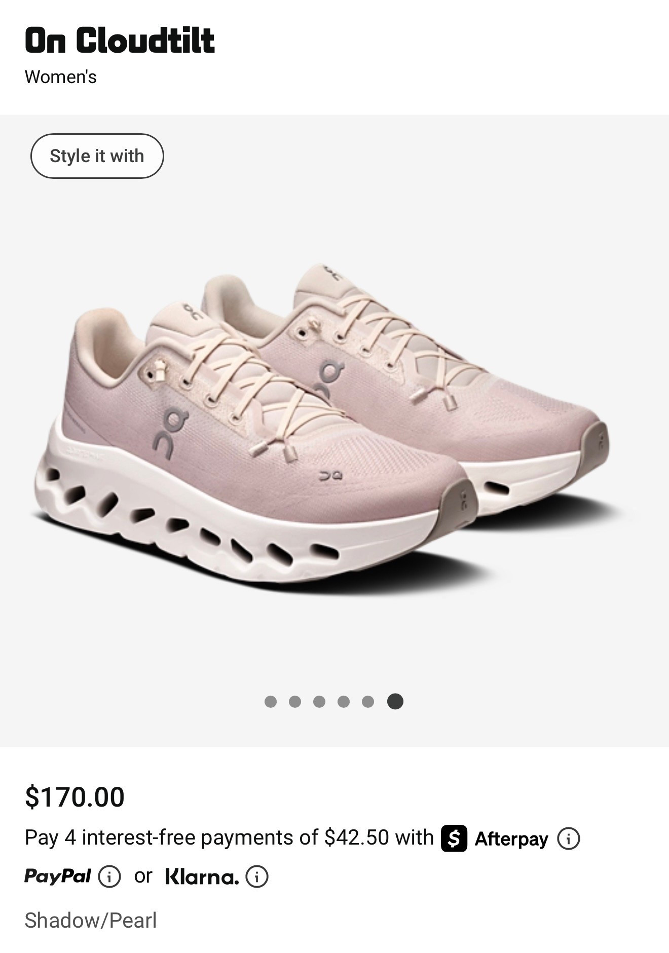 On cloudtilt shoes Shadow/Pearl #oncloud #oncloudtilt #onshoes #footlocker