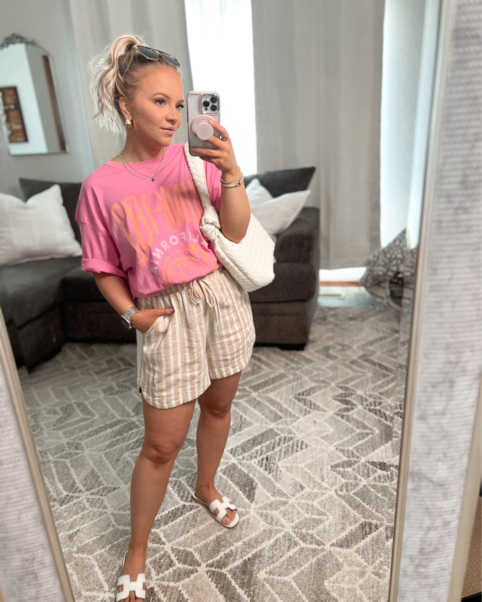 Affordable summer capsule wardrobe from Target

Wearing a size small in everything except the crewneck sweatshirt wearing XS.

Summer outfit ideas, boxer shorts, linen shorts, 4th of July, h sandals, dad sandals, woven bag, Amazon sunglasses, affordable outfits

#LTKStyleTip #LTKFindsUnder100 #LTKFindsUnder50