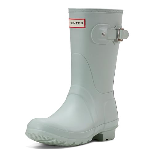 Hunter Women's Original Short Rain Boot, Light Green, 5 Medium | Amazon (US)