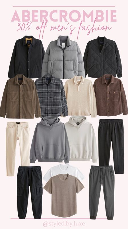 Abercrombie men’s style on sale for 30% off plus an extra 15% off almost everything else!

Gifts for him - men’s fashion - men’s style - men’s winter outfits 

#LTKmens #LTKGiftGuide #LTKSeasonal