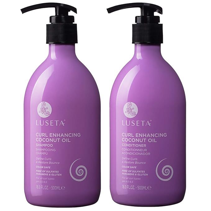 Luseta Curl Enhancing Coconut Oil Shampoo & Conditioner Set,Unlimited Bounce and Definition, Reduce  | Amazon (US)