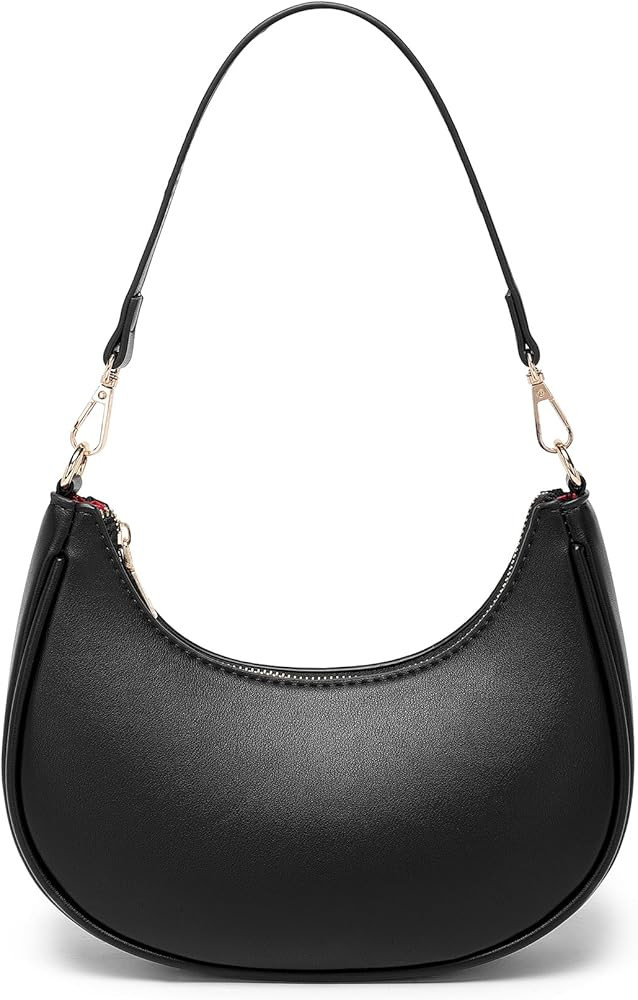 WuliTown Shoulder Bags for Women, Cute Hobo Tote Handbag Mini Clutch Purse with Zipper Closure | Amazon (US)