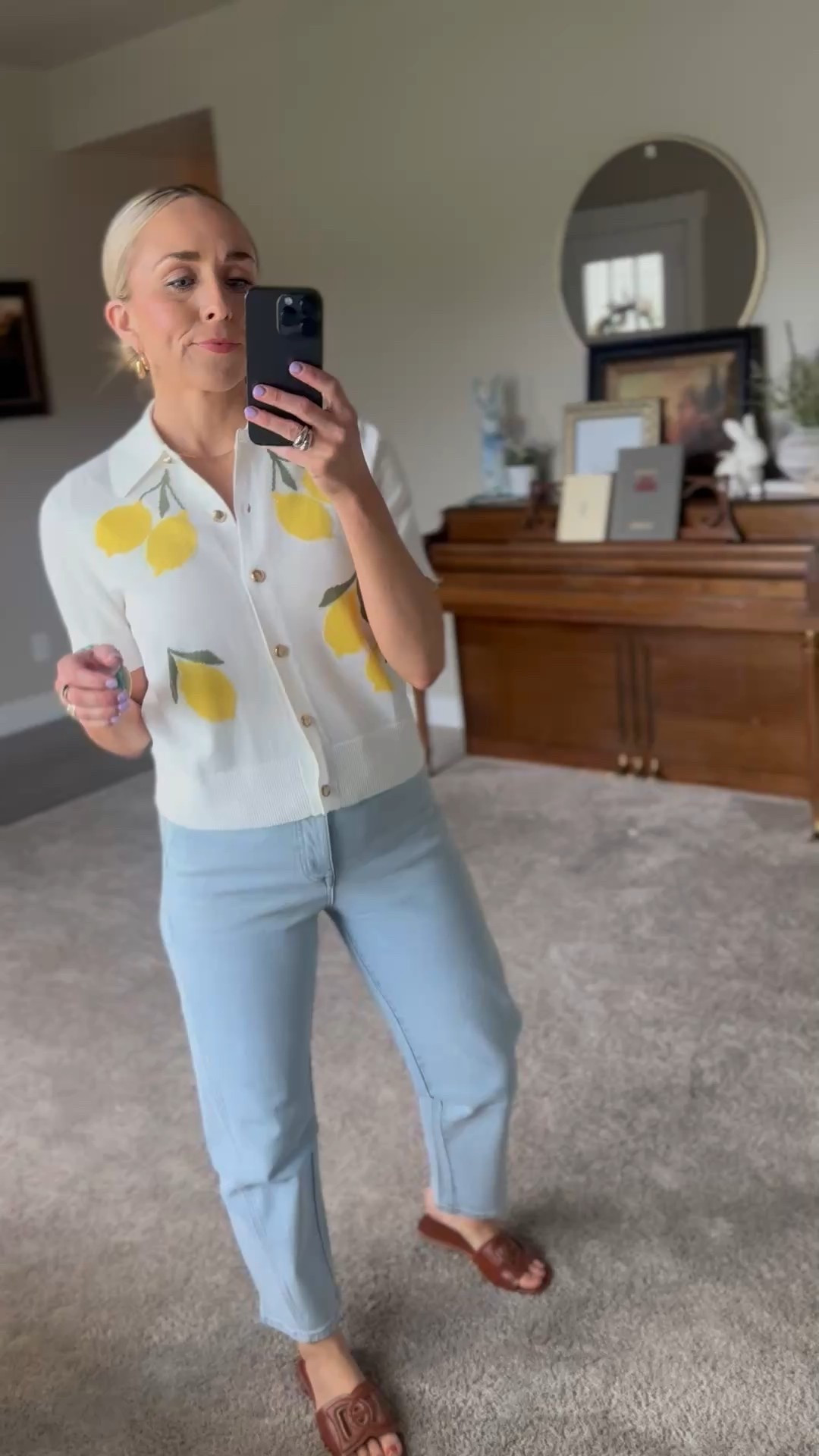 Another version of the perfect spring outfit with the white cardigan and lighter wash jeans!

Everything is true to size  

#LTKFindsUnder50 #LTKSeasonal #LTKWatchNow