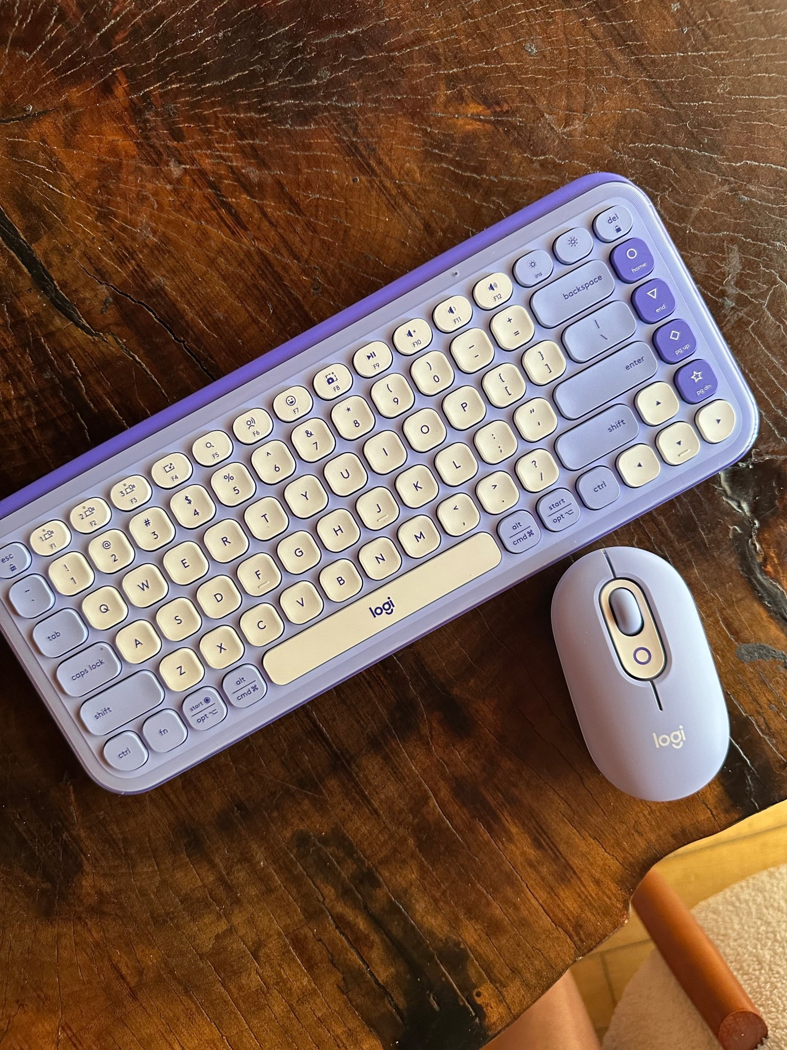 Logitech POP keyboard and mouse in purple 