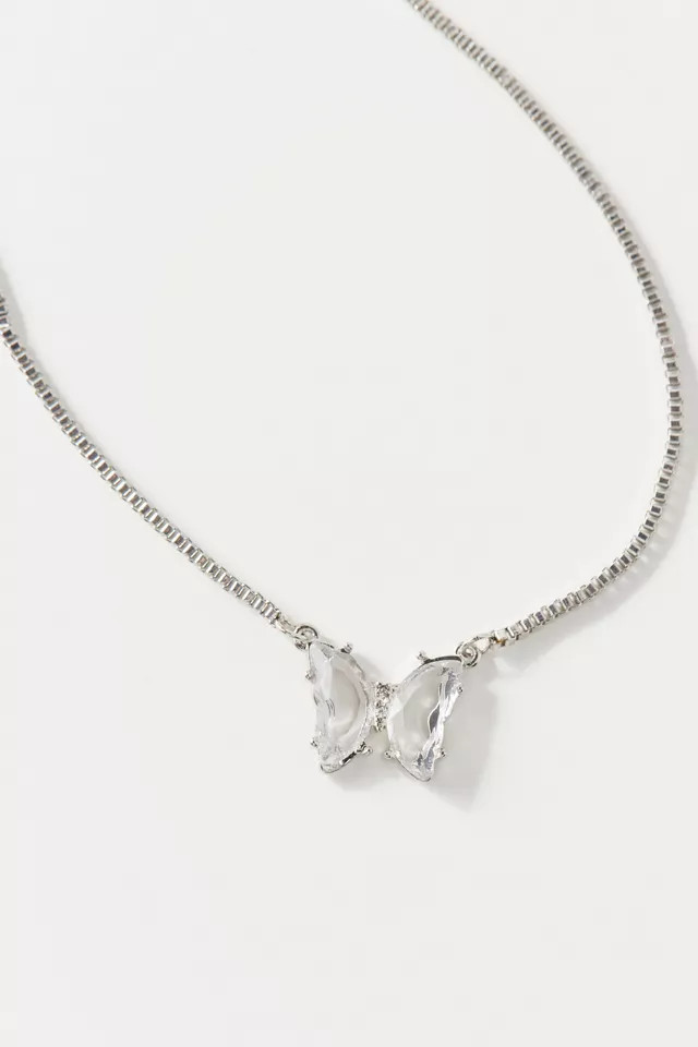 Alexa Crystal Butterfly Necklace | Urban Outfitters (US and RoW)