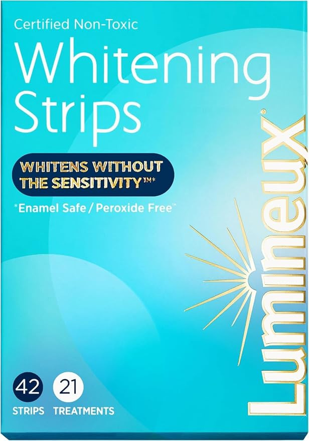 Lumineux Teeth Whitening Strips - 21 Treatments (3 Months) - Peroxide Free - Enamel Safe for Whit... | Amazon (US)