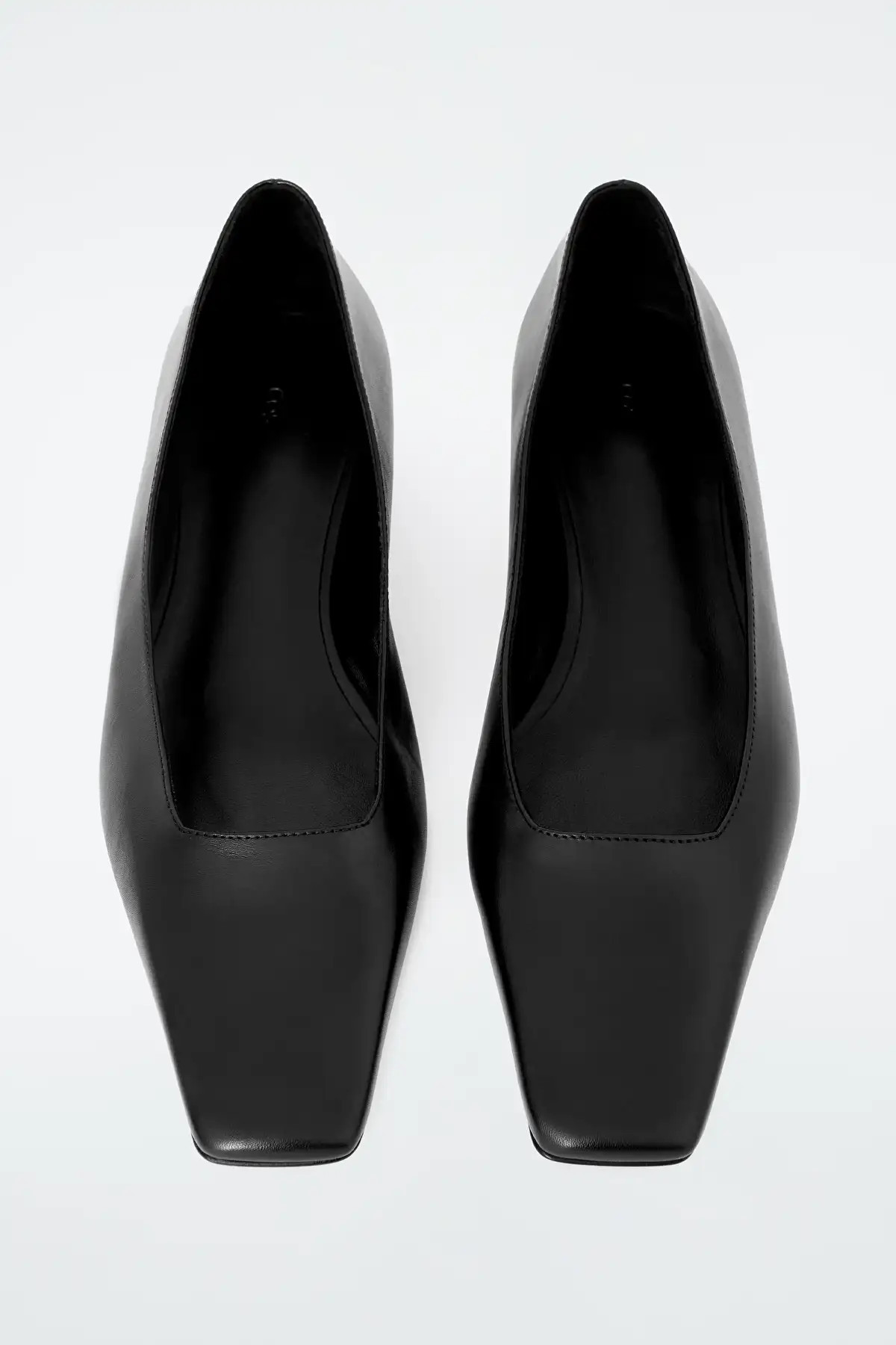 SQUARE-TOE LEATHER COURT SHOES | COS (US)
