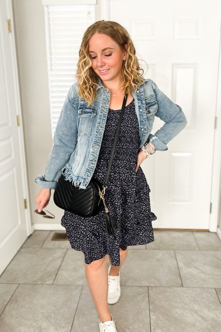 Loving this dress from Amazon! Wearing a medium in the denim jacket and dress! The jacket runs small so size up if in between sizes☀️ 

Amazon fashion, amazon style, summer outfits, spring outfits, trendy spring fashion, 2023 spring fashion trends, everyday outfits spring, trendy mom outfits summer, amazon summer favorites, amazon finds, amazon fashion, amazon on sale, easy mom outfits,mom ootd, easy mom outfits, weekend outfit ideas, crossbody purse, crossbody handbag, gold jewelry, gold accessories, easy outfit ideas, Pinterest style, girly outfits, mom outfit ideas, Size 6, medium size, momsize, spring 2023, petite fashion, short girl, petite style, tote purse, cute sandals, amazon sandals, summer 2023 outfit ideas, white sneaker outfit for summer 

#LTKunder50 #LTKstyletip #LTKSeasonal