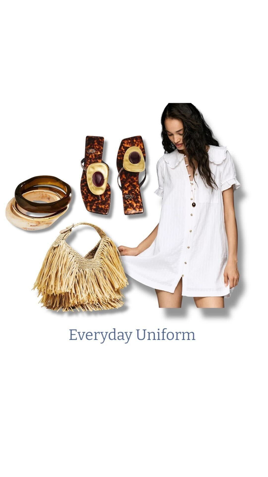 An easy little everyday outfit that still feels SO cute 🤍 Obsessed with this breezy dress and all the fun accessories for summer! Don’t forget to use my code BRITTANYY20 for 20% off your Anthropologie purchase!! 

 #LTKdayinmylife #LTKgrwm #LTKootd