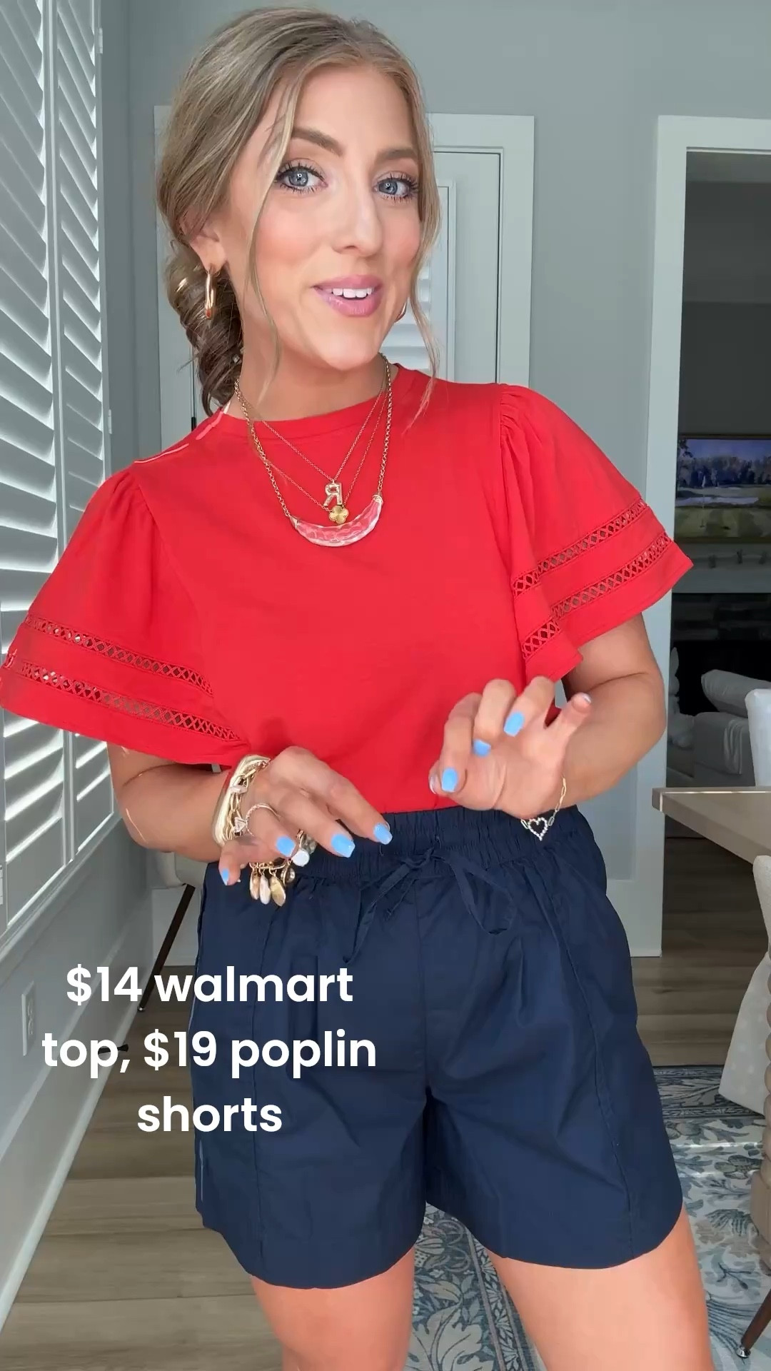 Walmart new arrivals are SO good right now ❤️ this red flutter sleeve top + comfy pull-on shorts combo is giving effortless summer outfit vibes. Lightweight, flattering, and perfect for everyday mom life 🙌🏼
Everything looks way more expensive than it is and these pieces are going to go FAST

#walmartfashion #walmartnewarrivals #summeroutfitideas #casualstyle #momstyle #affordablefashion #everydayoutfits #walmartstyle #budgetfriendlyfashion #outfitinspo #summerstyle #easyoutfits

#LTKootd #LTKPetite