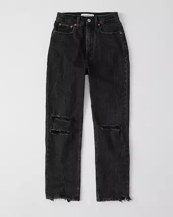 Ultra High Rise Ankle Straight Jeans | Abercrombie & Fitch US & UK