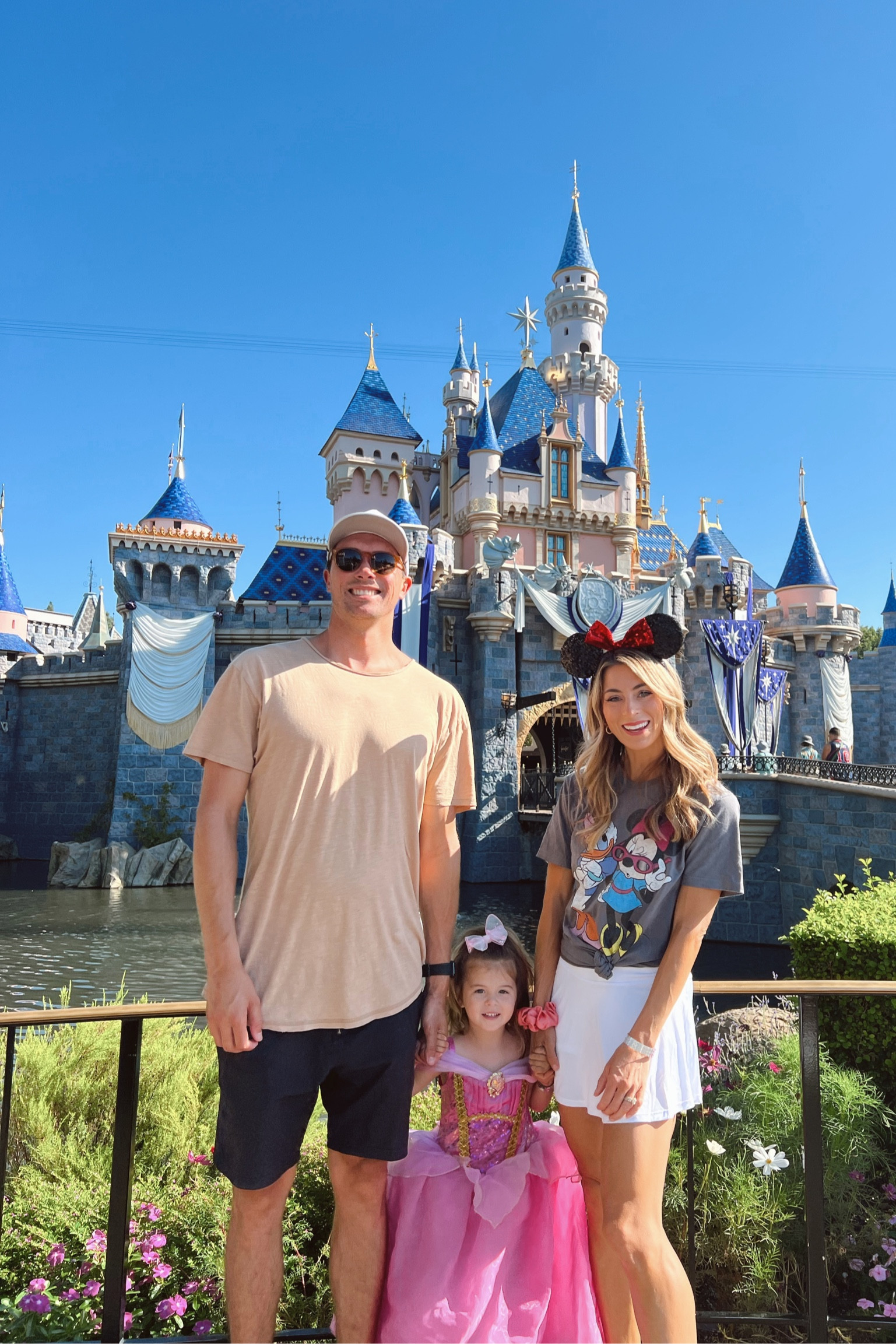 What i wore to Disneyland! I wanted cute, Disney vibes, & something that would breathe because it was sooo hot!! I wore a white tennis skirt (size small, it fits very fitted), a Disney tee, & white tennis shoes. I love that i can keep using the tennis skirt/skirt too!

#LTKstyletip #LTKfamily #LTKfitness