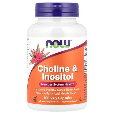 NOW Foods, Choline & Inositol, 100 Veg Capsules | iHerb