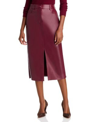 T Tahari Faux Leather Slim Midi Skirt  | Bloomingdale's Women Skirts Pencil | Bloomingdale's (US)