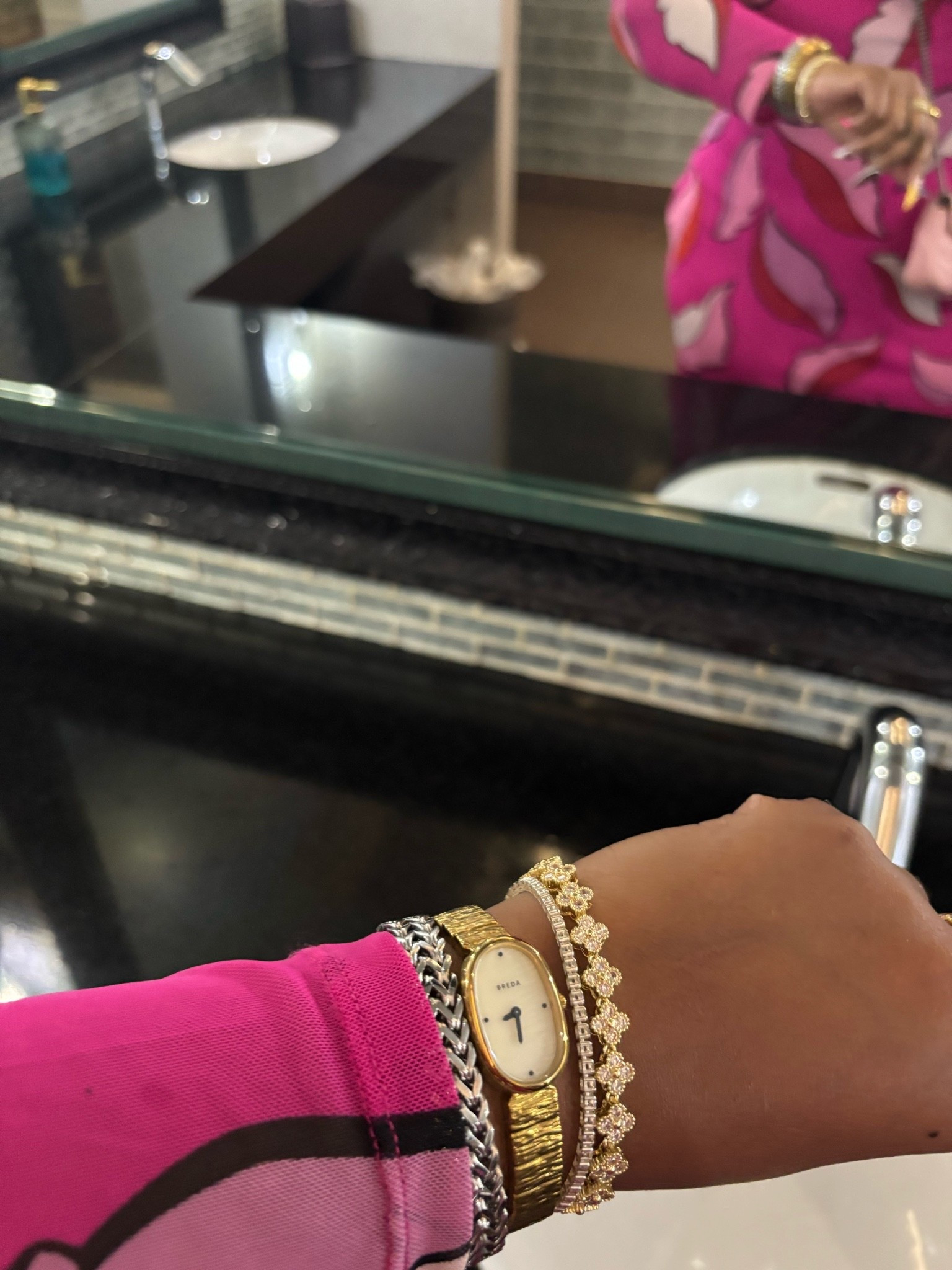 A good watch really is the finishing touch. 

There’s something about adding a classic watch to a jewelry stack that instantly makes everything feel more polished, intentional, and elevated without doing too much.

And honestly? If you’re trying to build a jewelry collection that feels timeless instead of trendy, start with pieces you can wear over and over again.

This BREDA watch has easily become one of my favorite everyday luxury accessories because it gives that soft, feminine, expensive-looking vibe while still being simple enough for everyday life.

Perfect for workwear, brunch, weddings, date nights, vacations, and everyday outfits.

The kind of piece that quietly pulls your whole look together.

If you’ve been searching for a classy women’s watch, minimalist watch, or an affordable luxury gift for her, this is SUCH a good one.

Linking my watch and jewelry stack because these are the pieces I keep reaching for again and again.