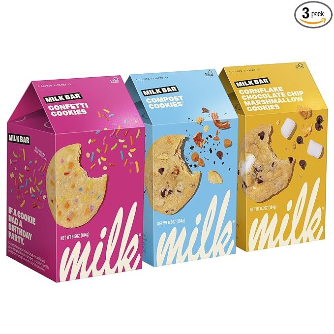 Milk Bar Soft-Baked Cookie Variety Pack by cult favorite bakery Milk Bar, no artificial ingredien... | Amazon (US)