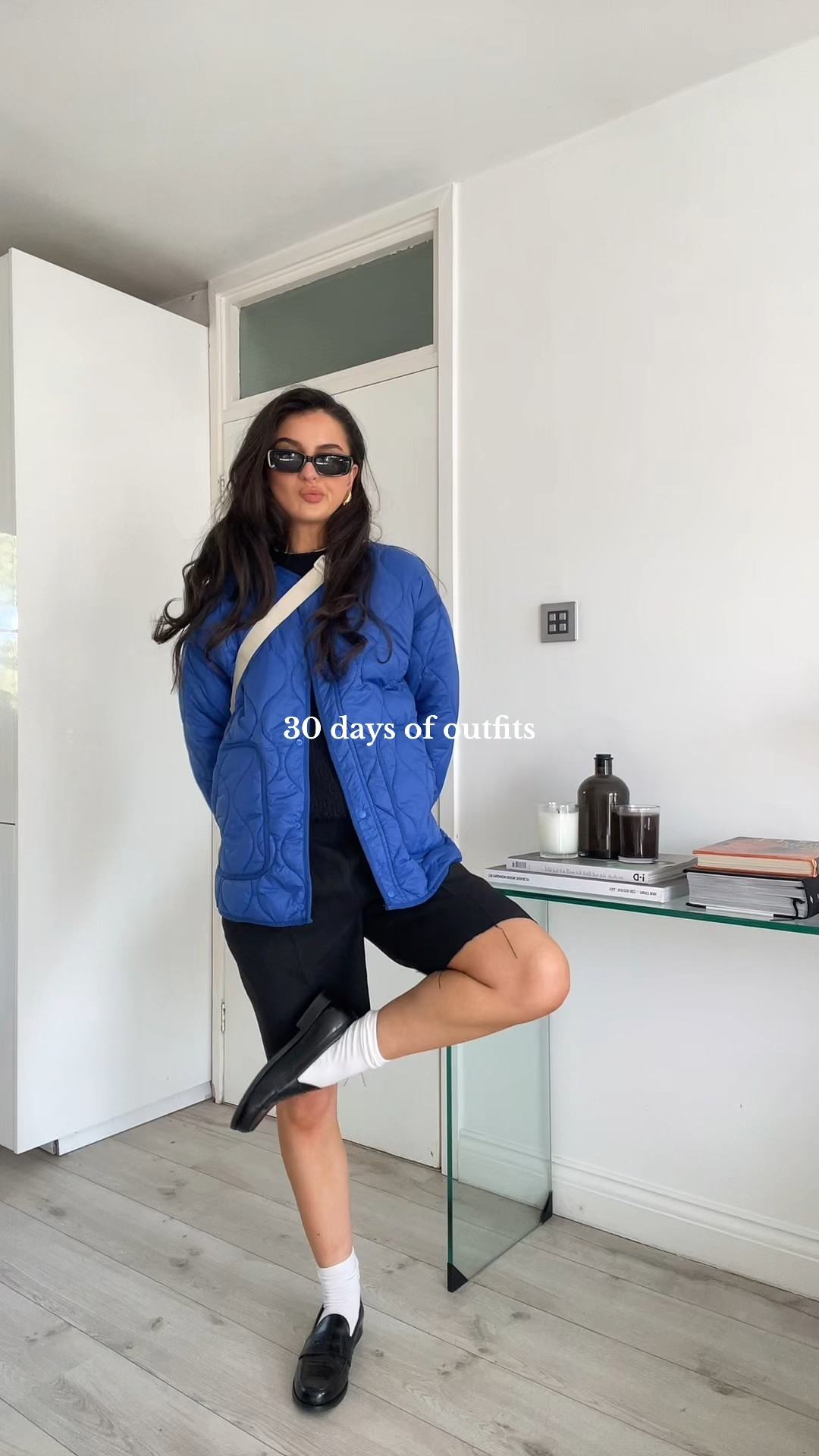 Day 2/30 

Jorts for autumn winter 

I cut off some trousers into shorts 
Black knit jumper nakd fashion (old) 
Blue quilted jacket - primark via vinted 
Loafers & crossbody bag 

#LTKfindsunder50 #LTKstyletip #LTKshoecrush