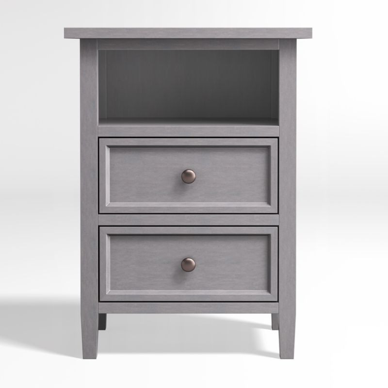 Harbor Dove Grey 2-Drawer Nightstand | Crate & Barrel | Crate & Barrel